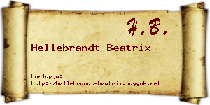 Hellebrandt Beatrix névjegykártya
