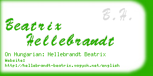 beatrix hellebrandt business card